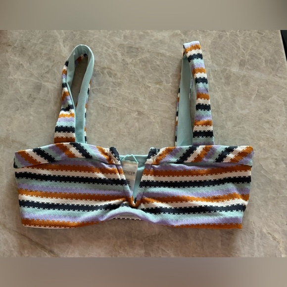L*Space‎ Lee Lee Printed Stripe Wildflower Bikini Top Small NWOT - Picture 5 of 9